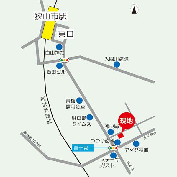 Local guide map. ※ Near the guide map
