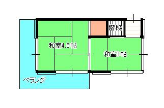 Floor plan. 7.9 million yen, 3DK, Land area 68.26 sq m , Building area 39.33 sq m