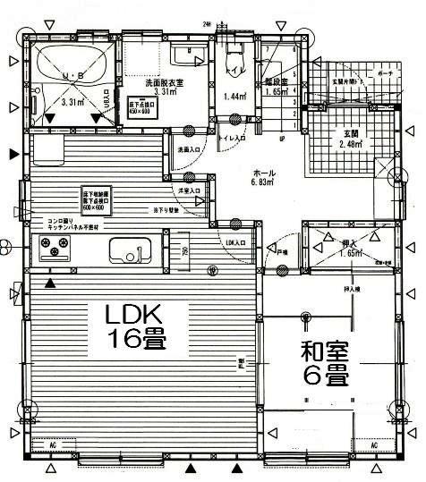 Floor plan. 24,800,000 yen, 4LDK, Land area 172.42 sq m , Building area 105.15 sq m 1 floor