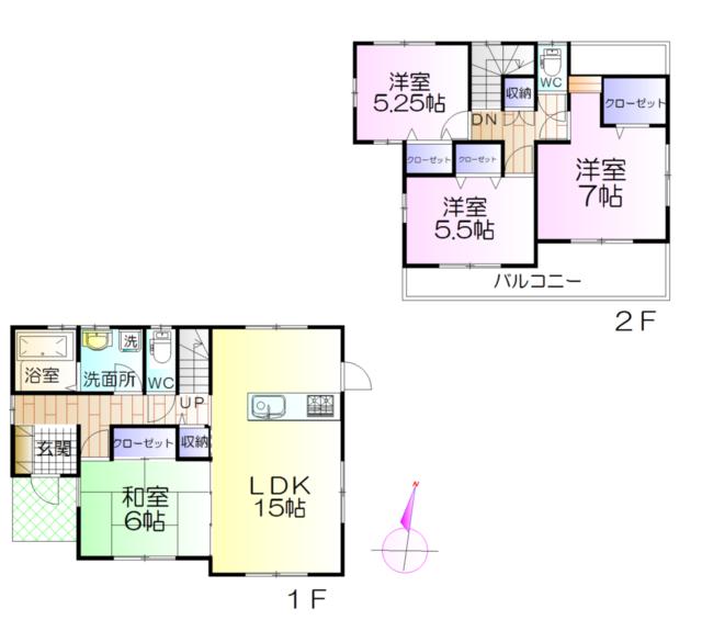 Floor plan. 29,800,000 yen, 4LDK, Land area 132.79 sq m , Building area 98.12 sq m