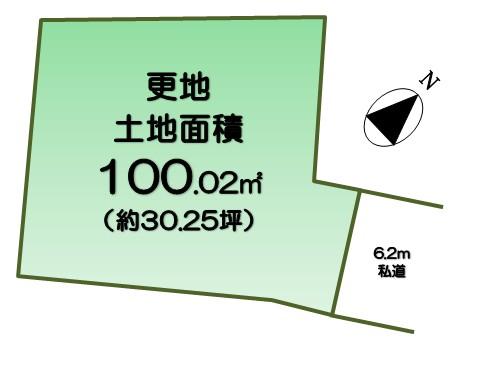 Compartment figure. Land price 12.8 million yen, Land area 100.02 sq m