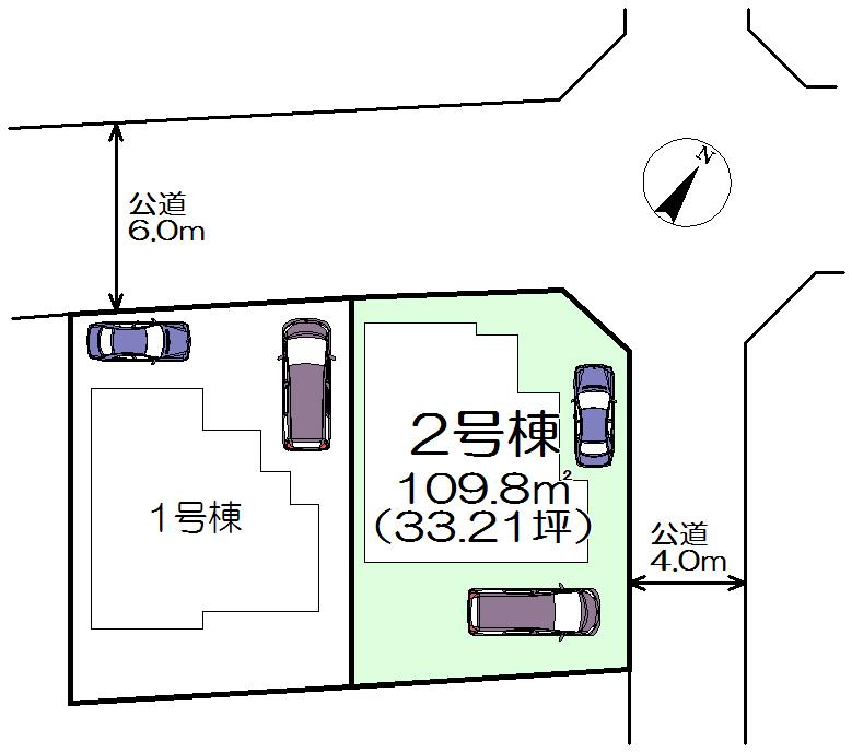 Compartment figure. 23.8 million yen, 4LDK, Land area 109.8 sq m , Building area 87.76 sq m 2 Building