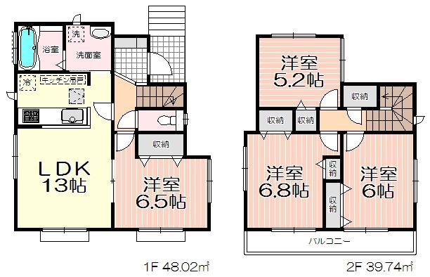 Floor plan. 23.8 million yen, 4LDK, Land area 109.8 sq m , Building area 87.76 sq m 2 Building