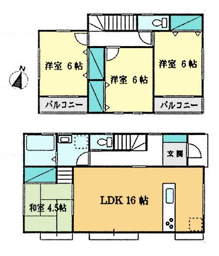 Floor plan. (A section), Price 29,800,000 yen, 4LDK, Land area 156 sq m , Building area 95.22 sq m