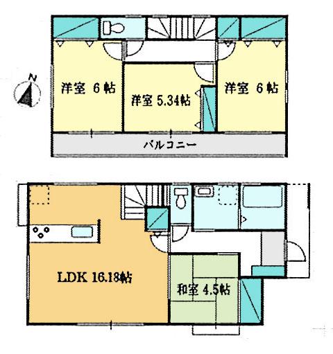 Floor plan. (B section), Price 29,800,000 yen, 4LDK, Land area 156.01 sq m , Building area 94.39 sq m