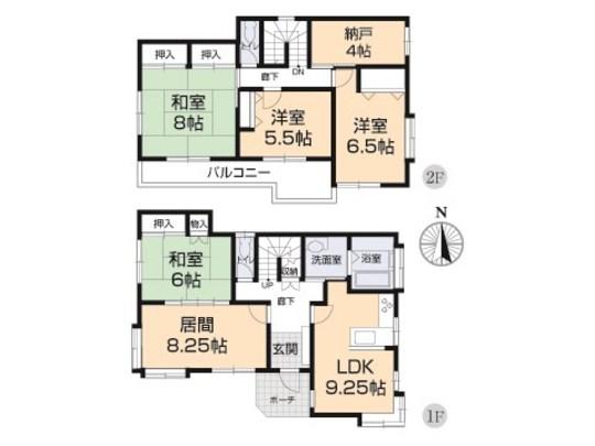 Floor plan. 22,800,000 yen, 5DK, Land area 127.04 sq m , Building area 116.75 sq m floor plan