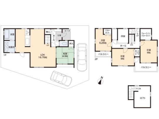 Floor plan. 32,500,000 yen, 4LDK, Land area 136.81 sq m , Building area 95.43 sq m floor plan