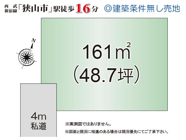 Compartment figure. Land price 19,800,000 yen, Quiet living environment there is no tall buildings to land area 161 sq m around, Good per yang. 