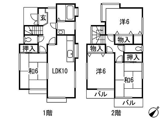 Floor plan. 20.8 million yen, 4LDK, Land area 110.69 sq m , Building area 85.05 sq m