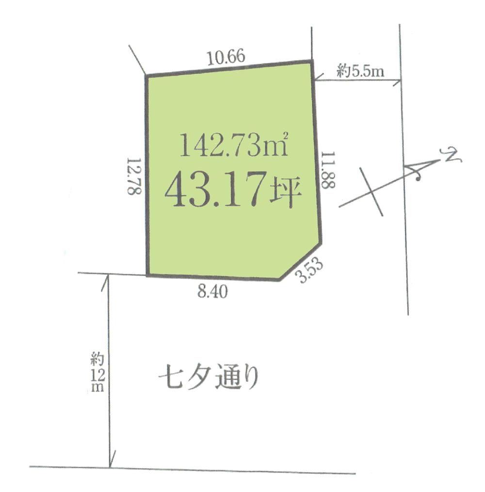 Compartment figure. Land price 24 million yen, Land area 142.73 sq m compartment view