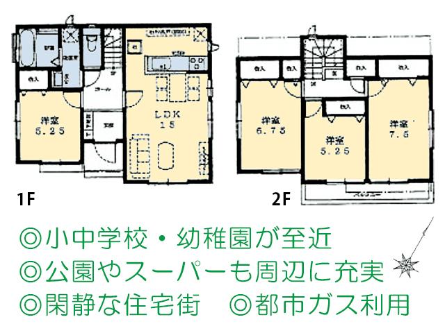 Floor plan. 25,800,000 yen, 4LDK, Land area 100.3 sq m , Building area 95.23 sq m