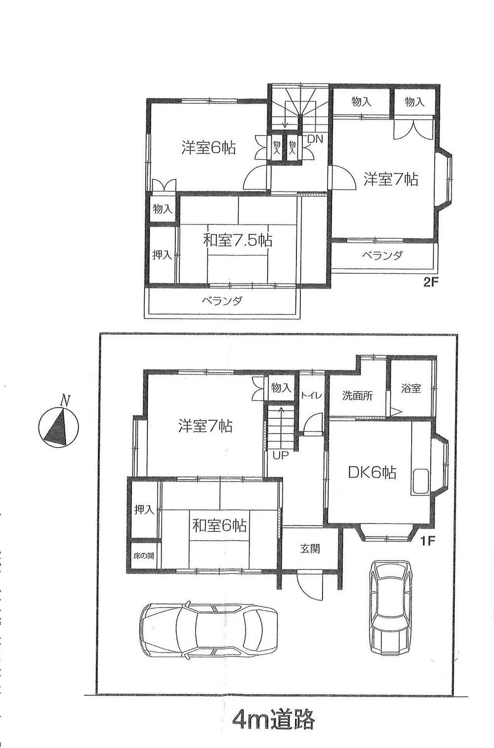 Floor plan. 14.8 million yen, 5DK, Land area 106.8 sq m , Building area 94.84 sq m