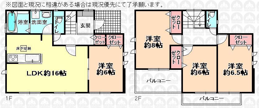 Floor plan. (9 Building), Price 31,800,000 yen, 4LDK, Land area 110 sq m , Building area 100.19 sq m