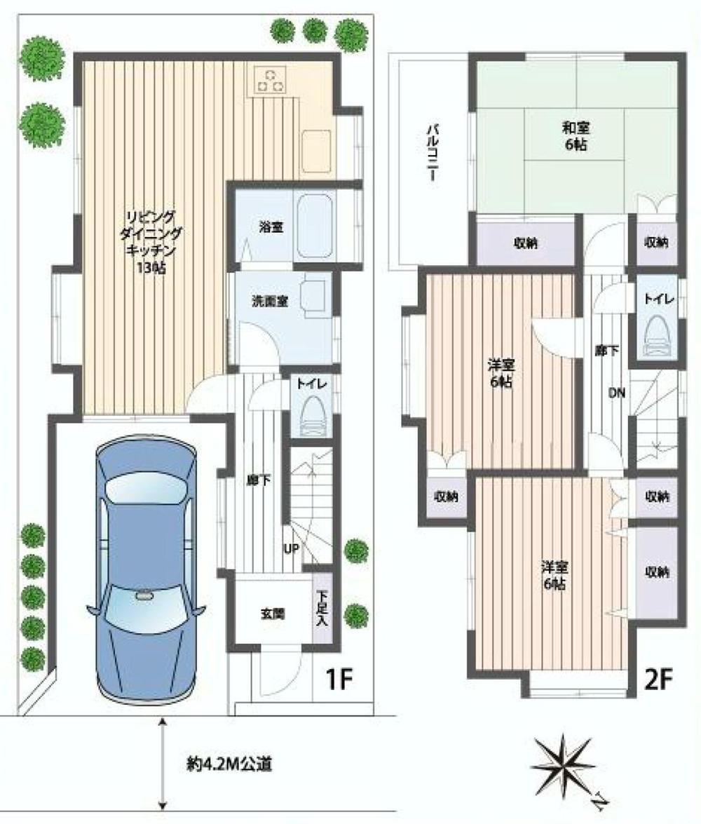 Floor plan. 25,800,000 yen, 3LDK, Land area 80.04 sq m , Building area 79.49 sq m
