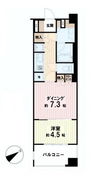 Floor plan. 1DK, Price 18,800,000 yen, Occupied area 38.36 sq m , Balcony area 6.53 sq m   ☆ Open-minded 13 Kaikaku room ☆