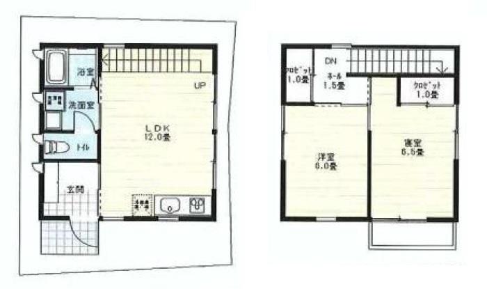 Floor plan. 24,800,000 yen, 2LDK, Land area 52.8 sq m , Building area 59.62 sq m