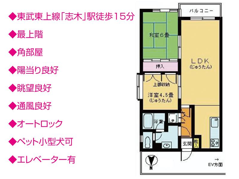 Floor plan. 2LDK, Price 11.2 million yen, Footprint 53.6 sq m