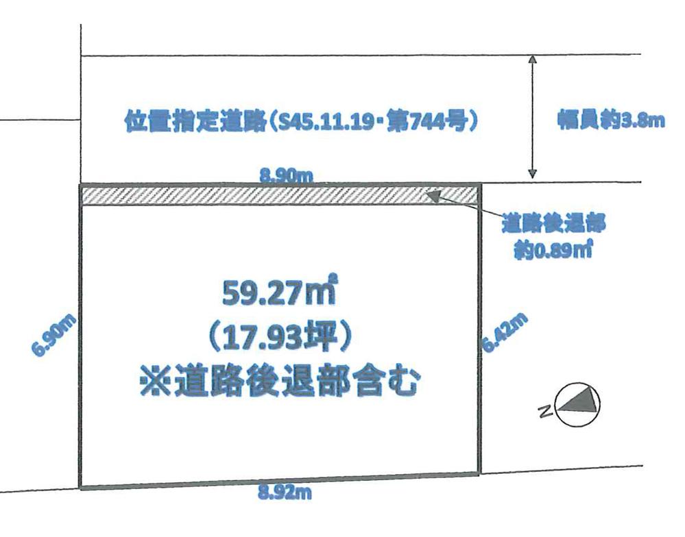 Compartment figure. Land price 8.5 million yen, Land area 59.27 sq m