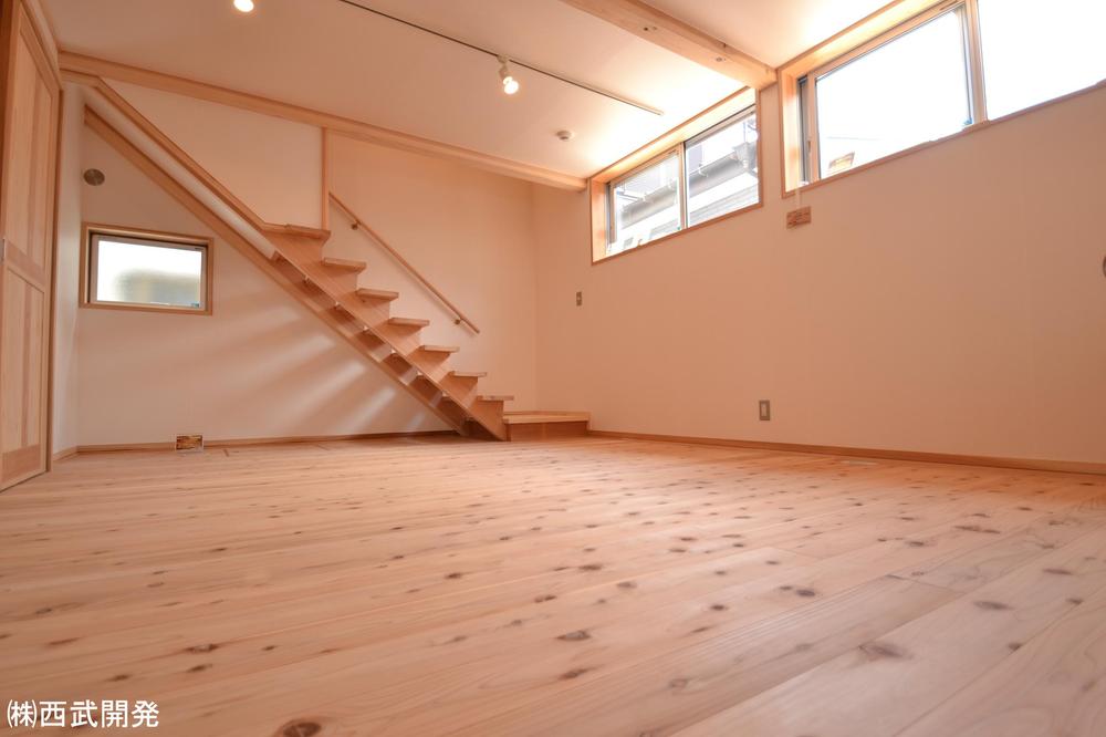 Living. Stylish living room stairs