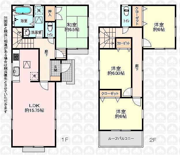 Floor plan. (4 Building), Price 24,800,000 yen, 4LDK, Land area 102.5 sq m , Building area 99.36 sq m