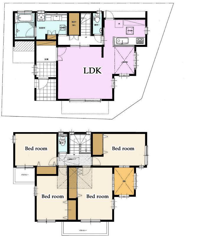 Floor plan. 43,800,000 yen, 4LDK, Land area 120.74 sq m , Building area 120.53 sq m
