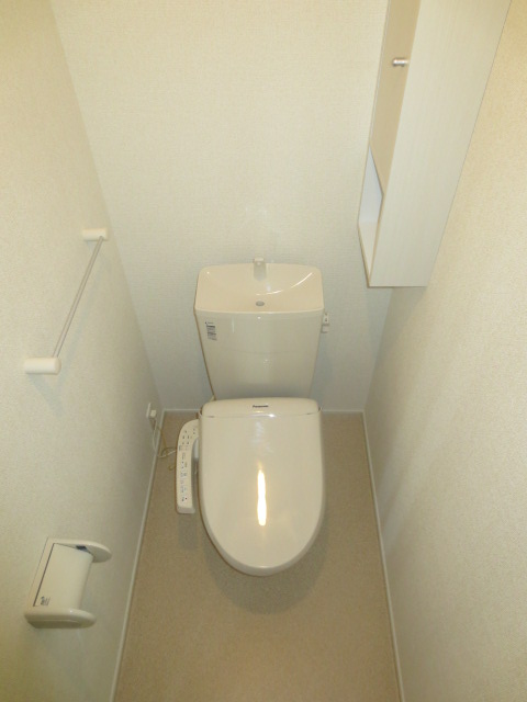 Toilet. It is a photograph of another room