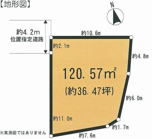 Compartment figure. Land price 24.5 million yen, Land area 120.57 sq m