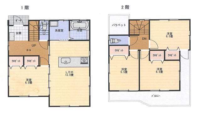 Floor plan. 43,800,000 yen, 4LDK, Land area 96.07 sq m , Building area 92.33 sq m floor plan
