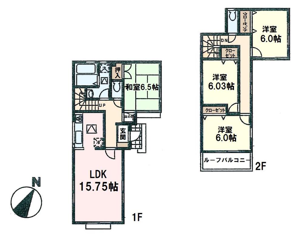 Floor plan. (4 Building), Price 24,800,000 yen, 4LDK, Land area 102.5 sq m , Building area 99.36 sq m