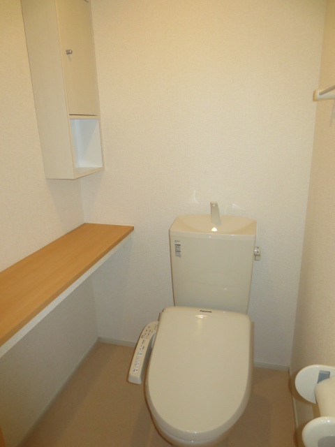 Toilet. It is a photograph of another room