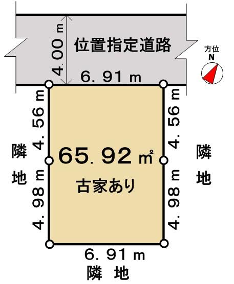 Compartment figure. Land price 10.5 million yen, Land area 65.92 sq m