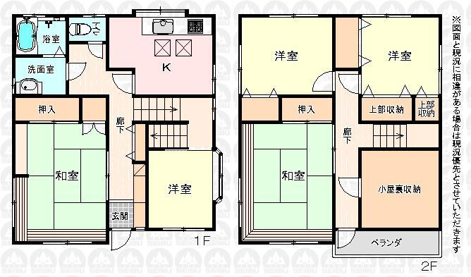 Floor plan. 15.8 million yen, 4K + S (storeroom), Land area 71.16 sq m , The building is the area 98 sq m with a built-in garage.