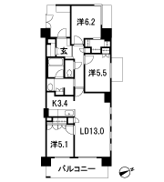 Floor: 3LDK + WIC + SIC, the occupied area: 77.06 sq m, Price: 42,480,000 yen, now on sale