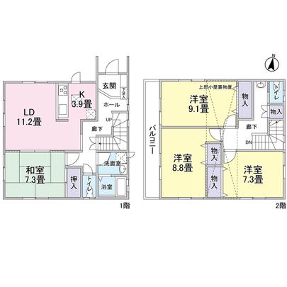 Floor plan. All rooms 7 tatami more 4LD ・ K type