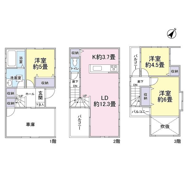 Floor plan. 19,800,000 yen, 3LDK, Land area 65.46 sq m , Building area 91.07 sq m floor plan