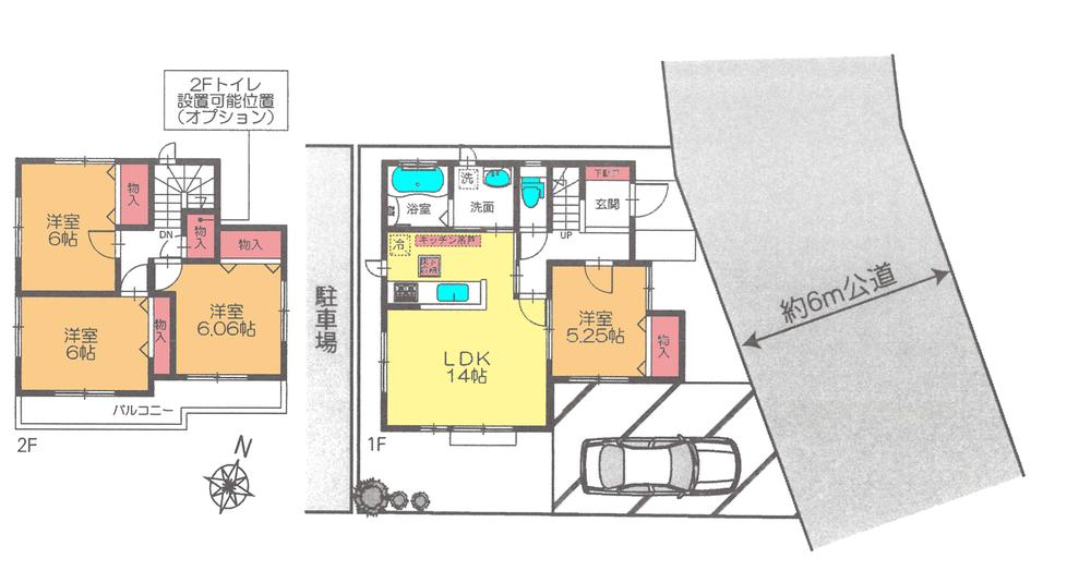 Floor plan. 27,800,000 yen, 4LDK, Land area 94.77 sq m , Building area 91.08 sq m floor plan