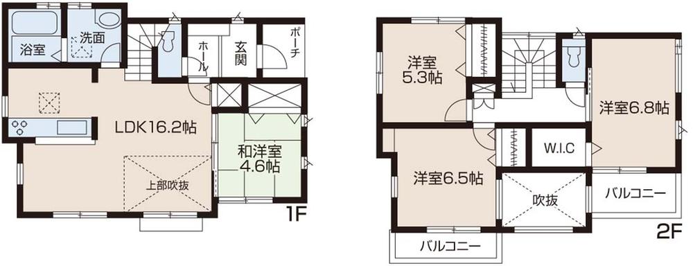 Floor plan. (1 Building), Price 35,800,000 yen, 4LDK, Land area 123 sq m , Building area 97.29 sq m