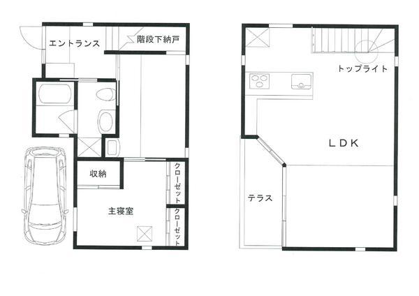 Floor plan. 33,800,000 yen, 2LDK, Land area 56.24 sq m , Building area 65.16 sq m