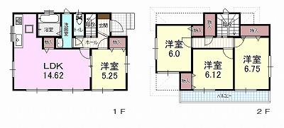 Floor plan. 27,800,000 yen, 4LDK, Land area 100.08 sq m , Building area 92.32 sq m