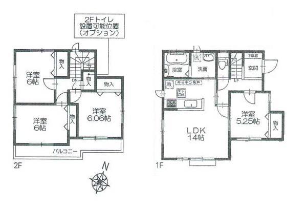 Floor plan. 27,800,000 yen, 4LDK, Land area 94.77 sq m , Building area 91.08 sq m