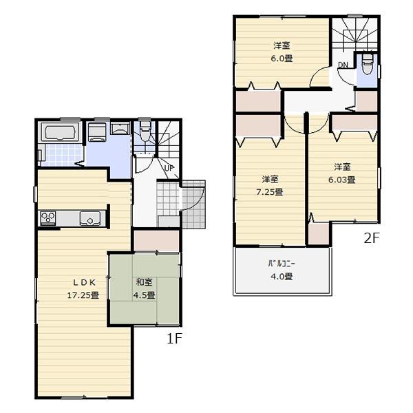 Floor plan. 25,800,000 yen, 4LDK, Land area 102.5 sq m , Building area 97.71 sq m