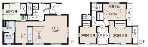 Floor plan. (11 Building), Price 32,800,000 yen, 3LDK+S, Land area 105.74 sq m , Building area 96.39 sq m