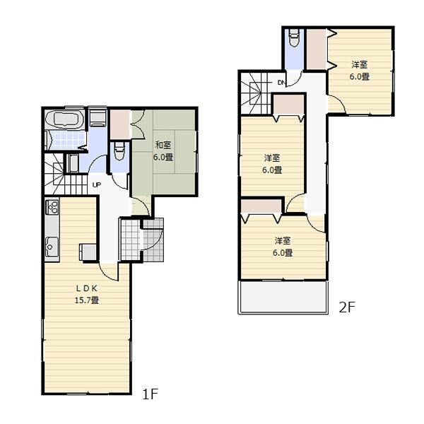 Floor plan. 25,800,000 yen, 4LDK, Land area 102.5 sq m , Building area 99.36 sq m