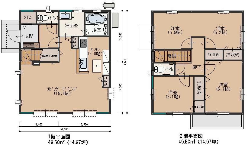 Floor plan. Price 35,800,000 yen, 4LDK, Land area 132.28 sq m , Building area 99 sq m