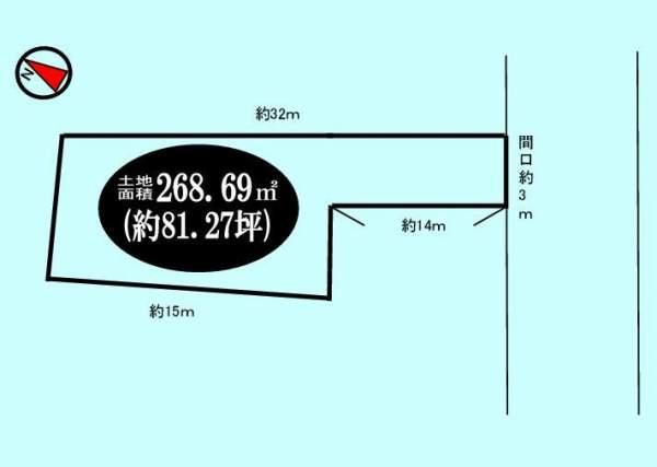 Compartment figure. Land price 10.9 million yen, Land area 268.69 sq m