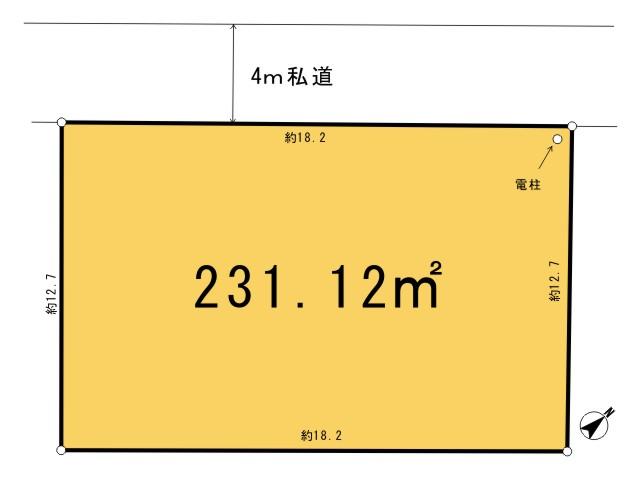Compartment figure. Land price 17.8 million yen, Land area 231.12 sq m