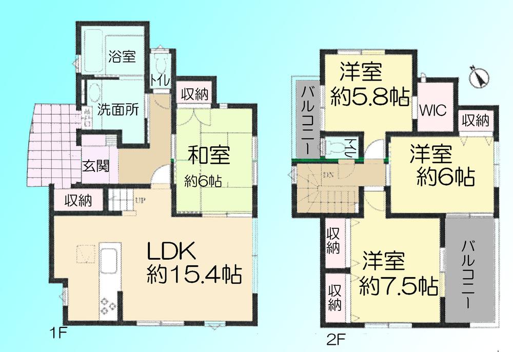 Floor plan. 39,800,000 yen, 4LDK, Land area 107.32 sq m , Building area 100.81 sq m