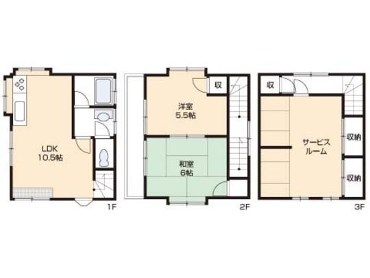 Floor plan. 11.5 million yen, 2LDK, Land area 50.94 sq m , Building area 75.61 sq m floor plan