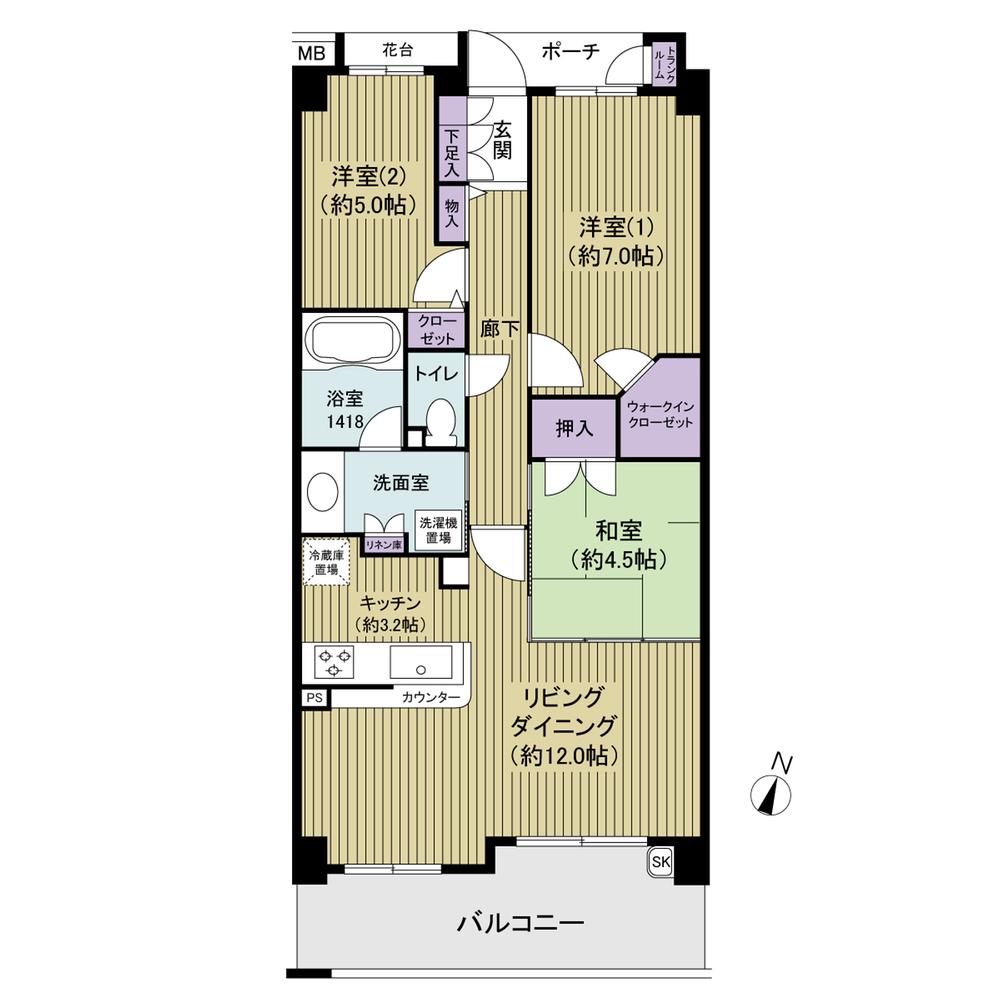 Floor plan. 3LDK, Price 20.8 million yen, Occupied area 71.79 sq m , Balcony area 11.2 sq m 3LDK, This room accommodated and fulfilling
