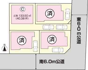 Compartment view + building plan example. Building plan example, Land price 14.8 million yen, Land area 134.41 sq m , Building price 19 million yen, Building area 98.28 sq m